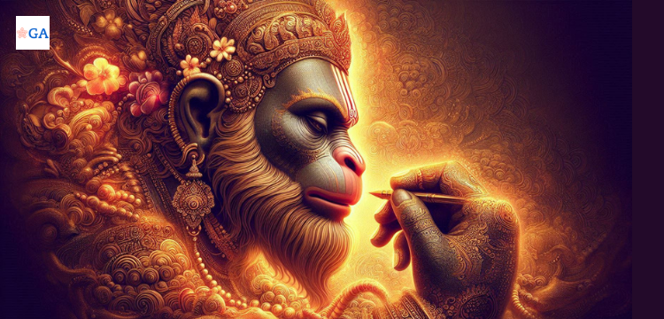 Modern depiction of the Mighty Hanuman Ji, showcasing his enduring relevance and influence in contemporary times.